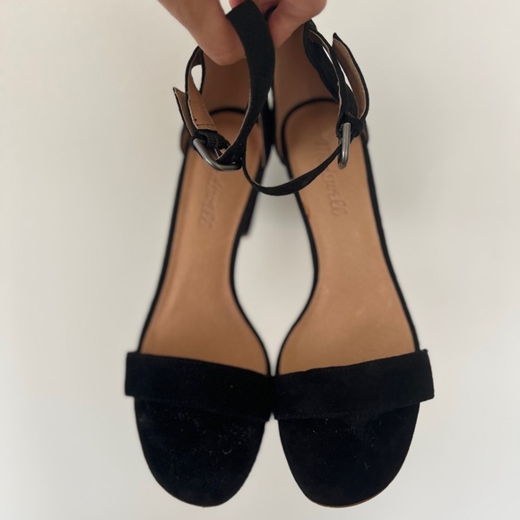 Black heels - new! Suede / 7-7.5 - Picture 2 of 4